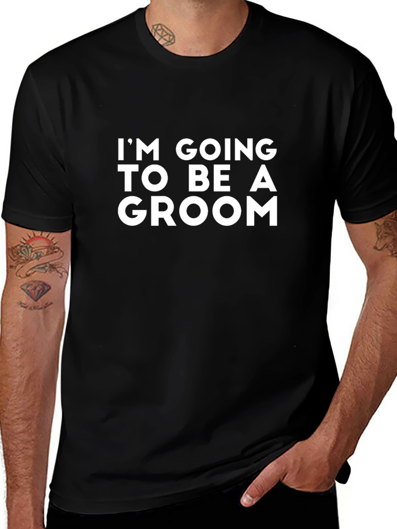 Groom To Be T-Shirt - Black Crew Neck