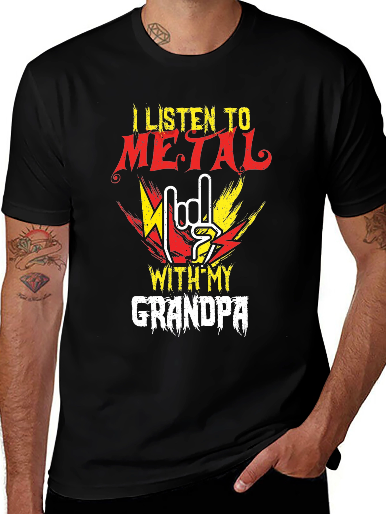 Variant 25 of Metal Music Grandpa T-Shirt