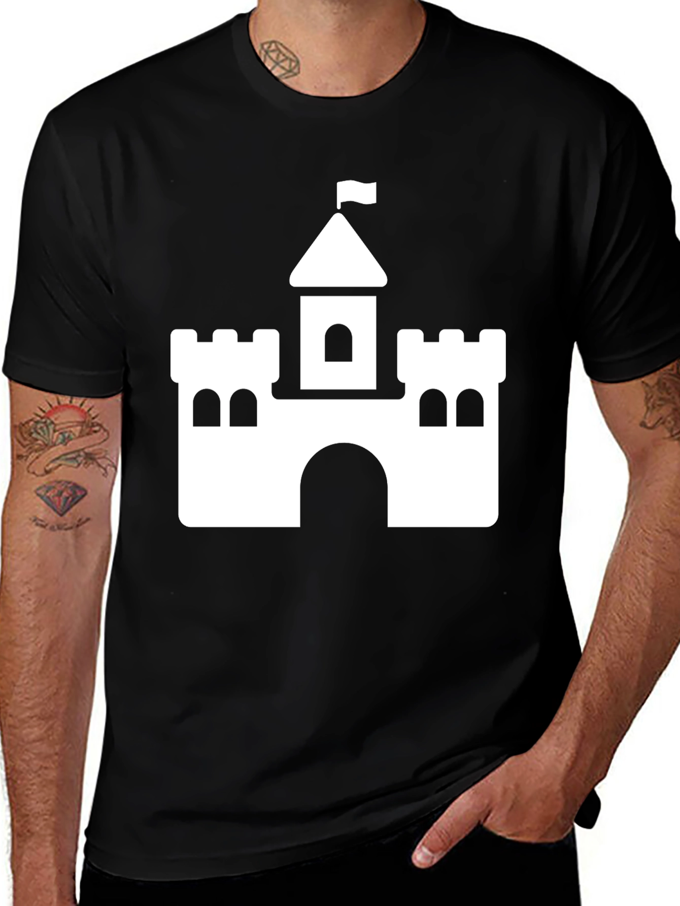 Variant 14 of Castle Graphic T-Shirt - Black