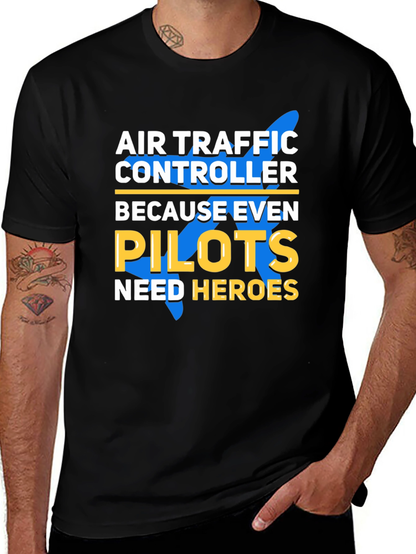 Variant 5 of Air Traffic Controller T-Shirt - Pilots Need Heroes