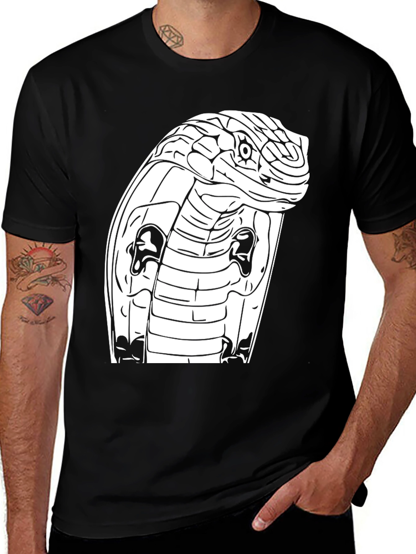 Variant 2 of Cobra Graphic Tee - Bold Snake Design