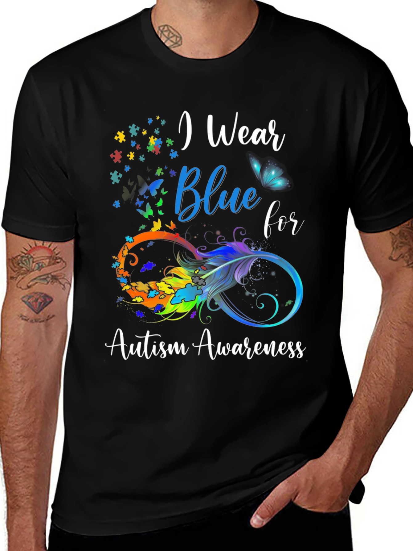 Variant 6 of Autism Awareness Infinity Symbol T-Shirt
