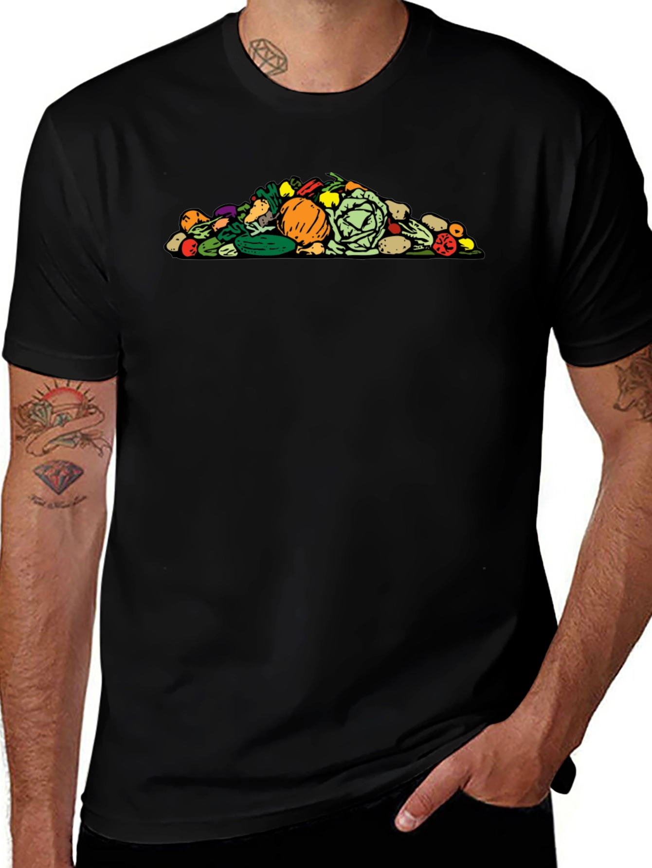 Vegetable Pile Graphic T-Shirt