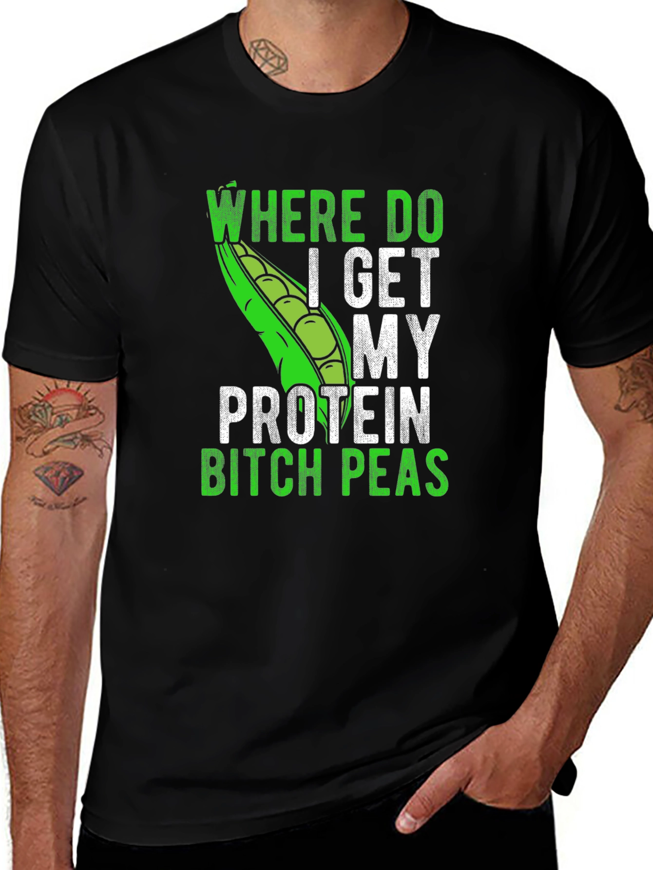Variant 5 of Funny Vegan Protein Peas T-Shirt