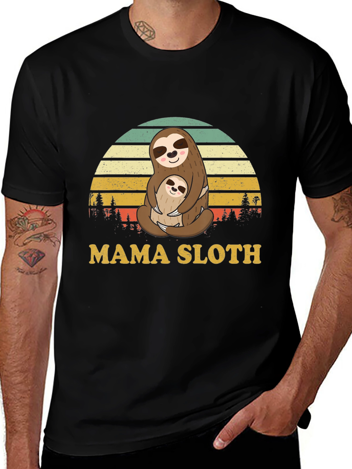 Variant 24 of Mama Sloth T-Shirt - Cute Mother's Day Gift