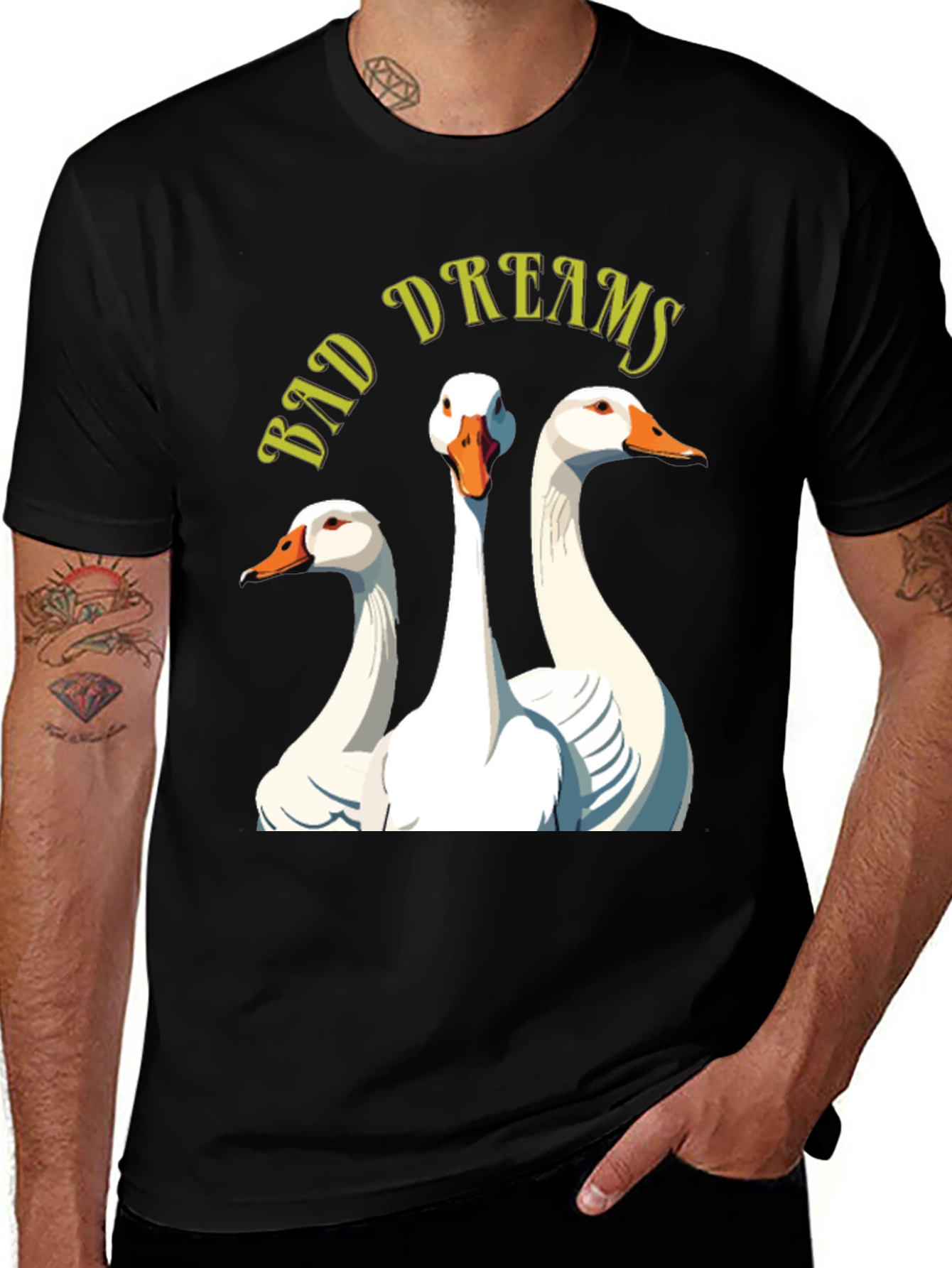 Variant 2 of Bad Dreams Goose T-Shirt - Funny Graphic Tee