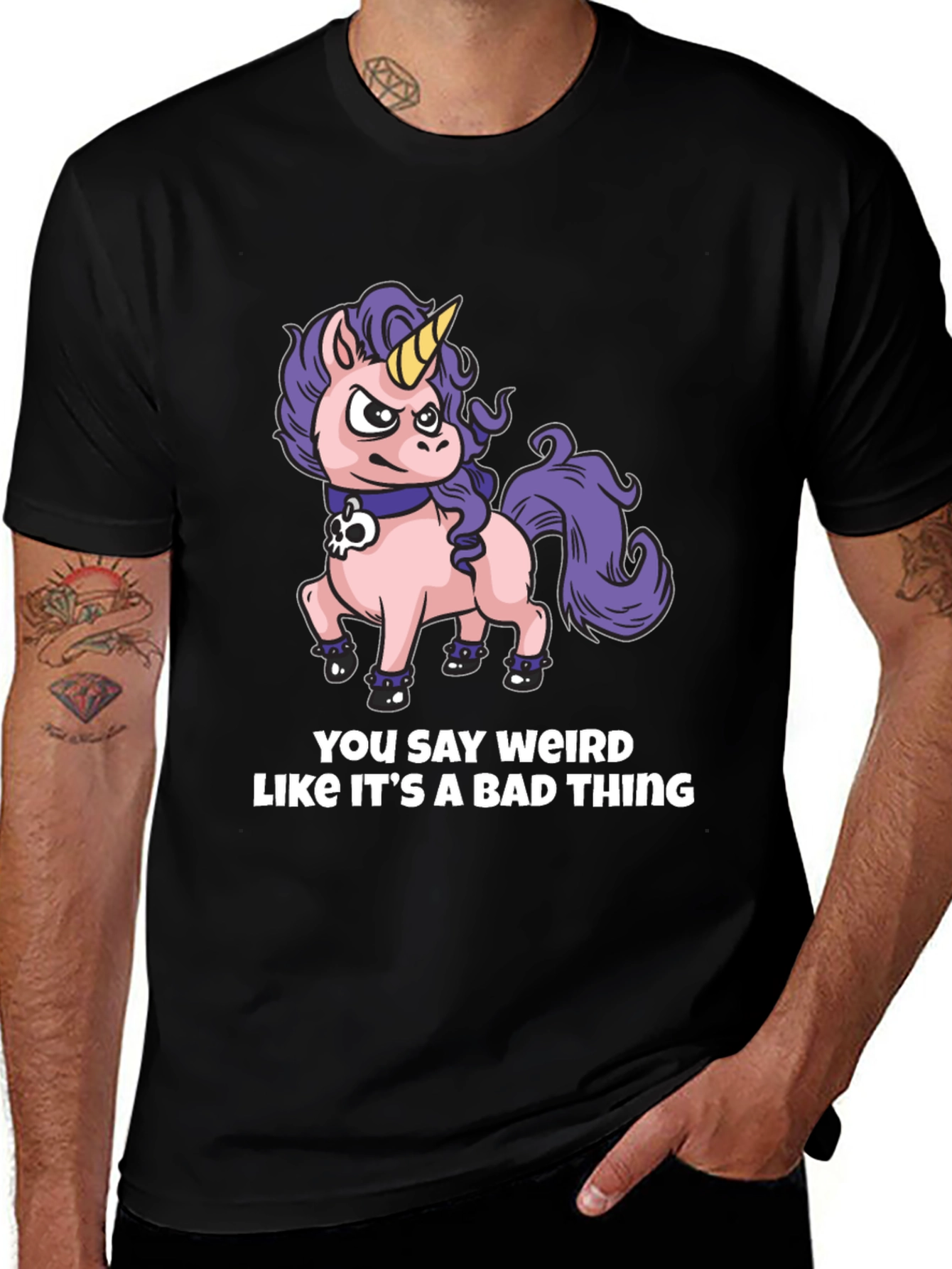 Variant 18 of Weird Unicorn Graphic Tee - You Say Weird T-Shirt