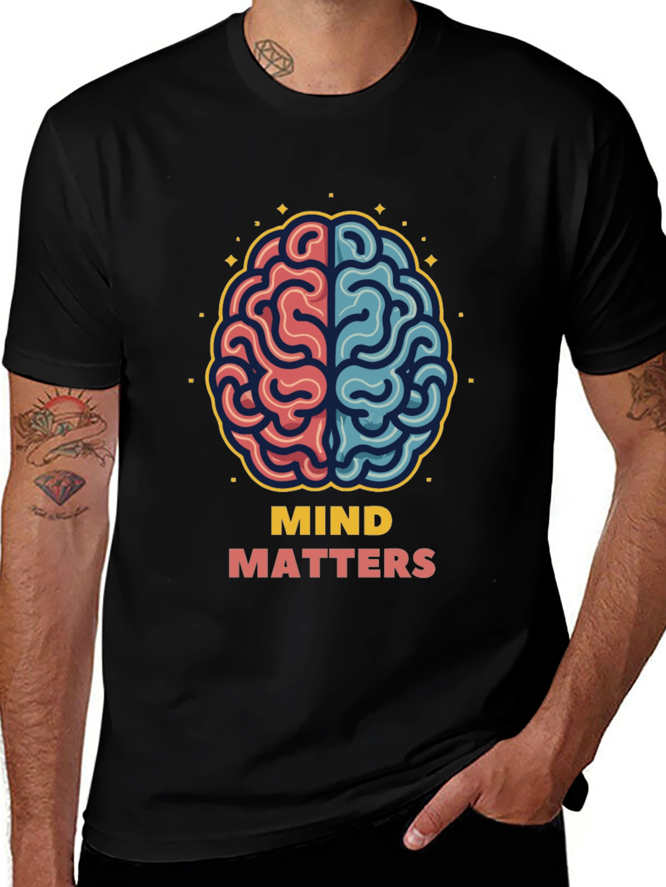 Variant 20 of Mind Matters Brain Graphic Tee - Black