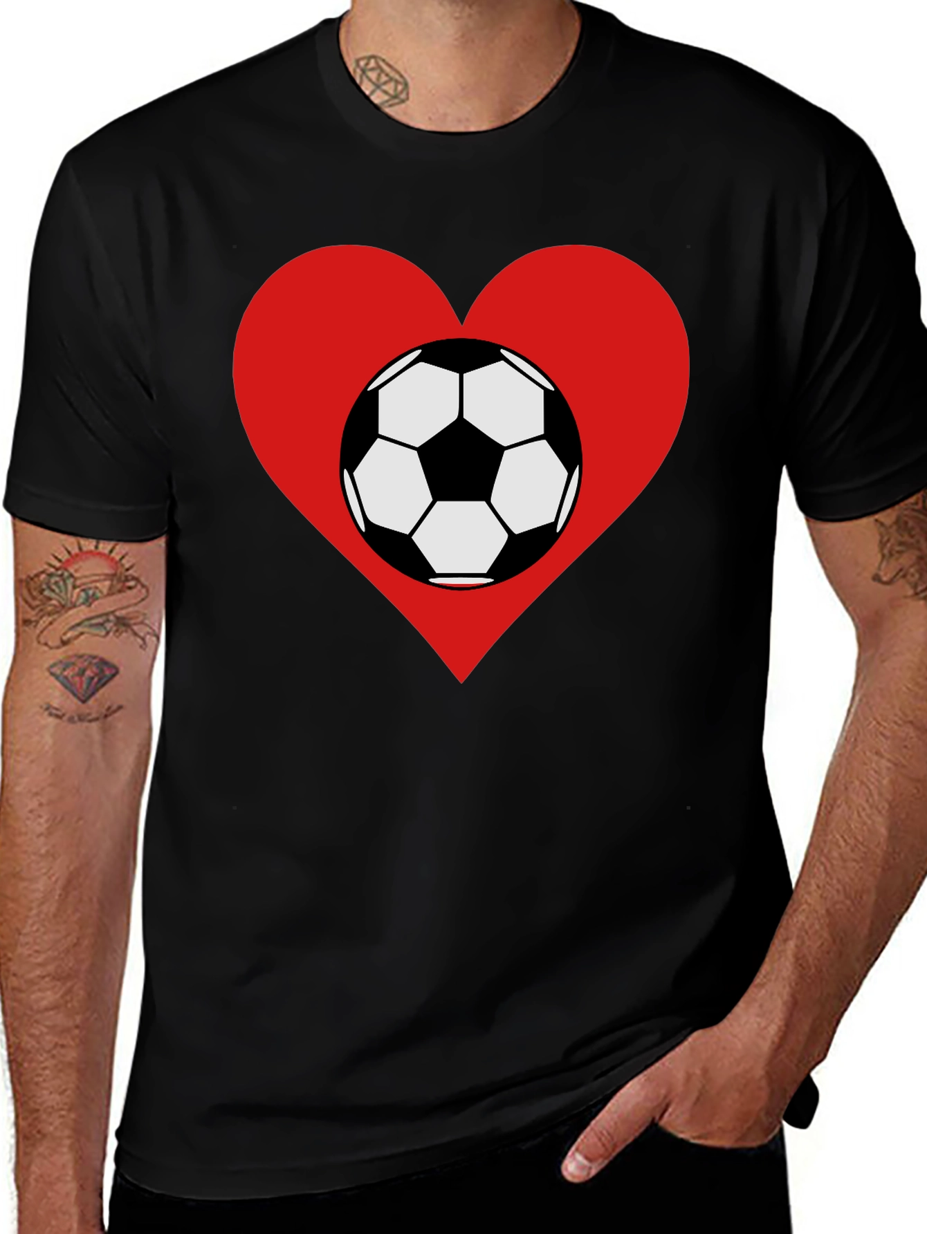 Variant 22 of Soccer Heart T-Shirt - Love Football Tee