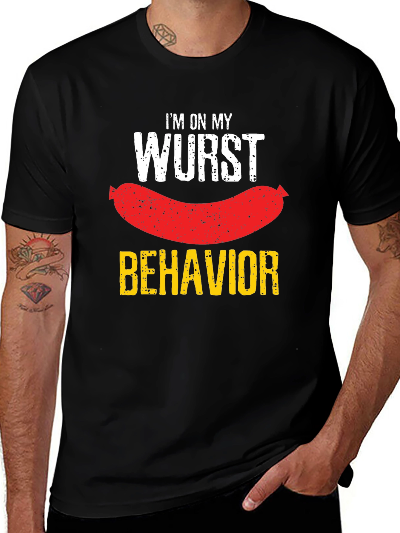 Variant 11 of Wurst Behavior T-Shirt - Funny Sausage Pun Tee