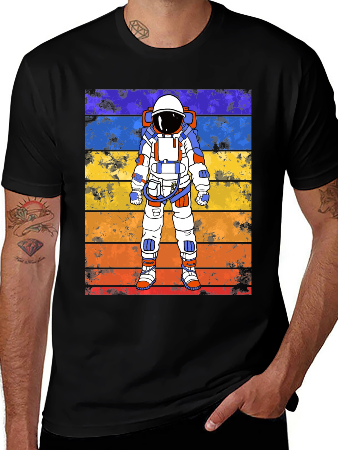 Variant 28 of Astronaut Graphic Tee - Retro Space Style