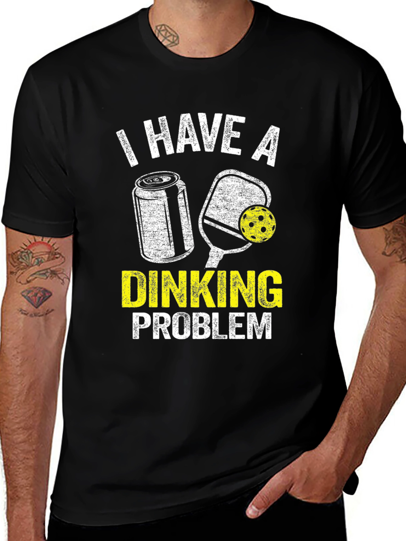 Variant 28 of I Have a Dinking Problem Black Graphic Tee