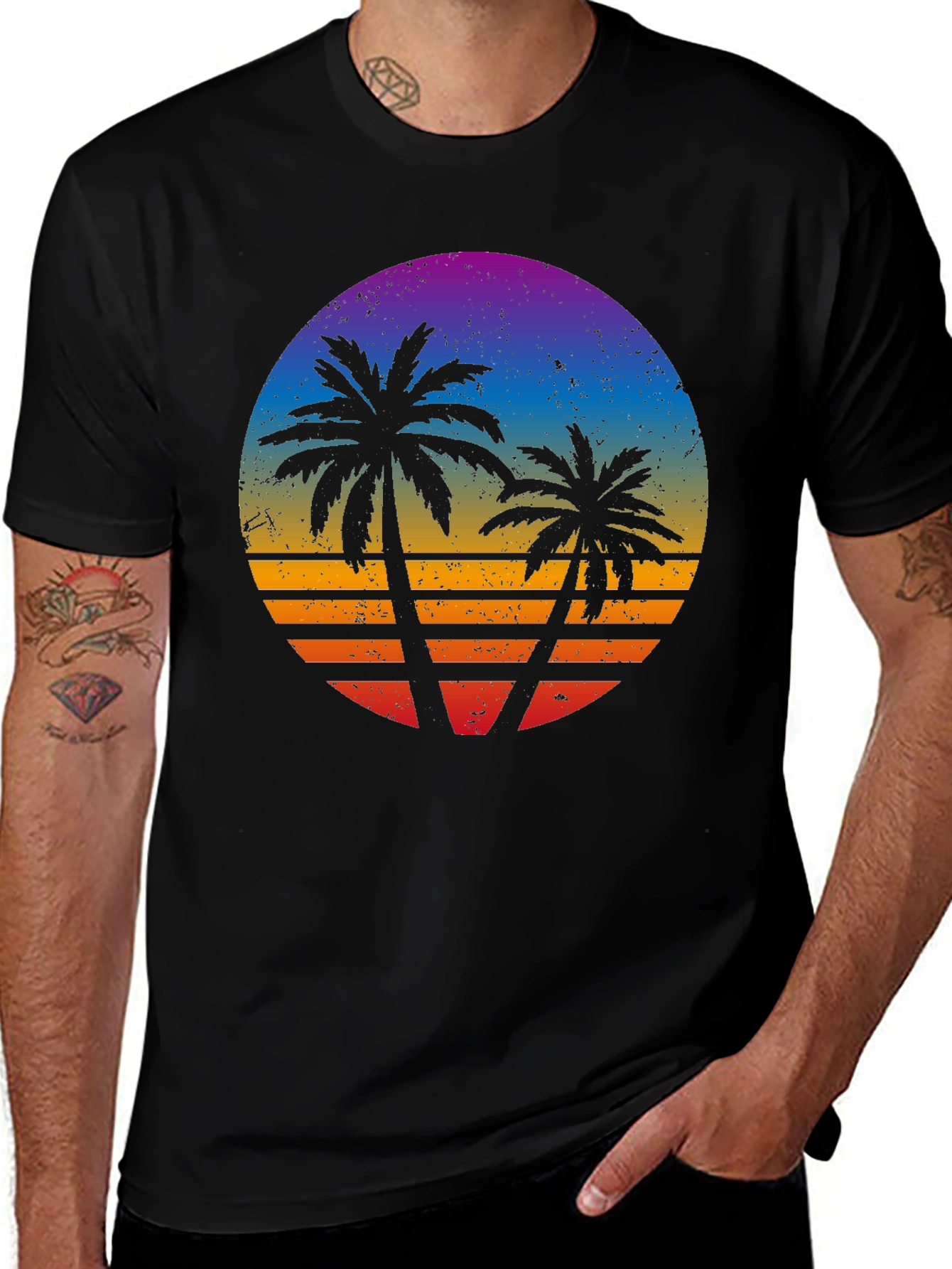 Variant 20 of Retro Sunset Palm Tree T-Shirt