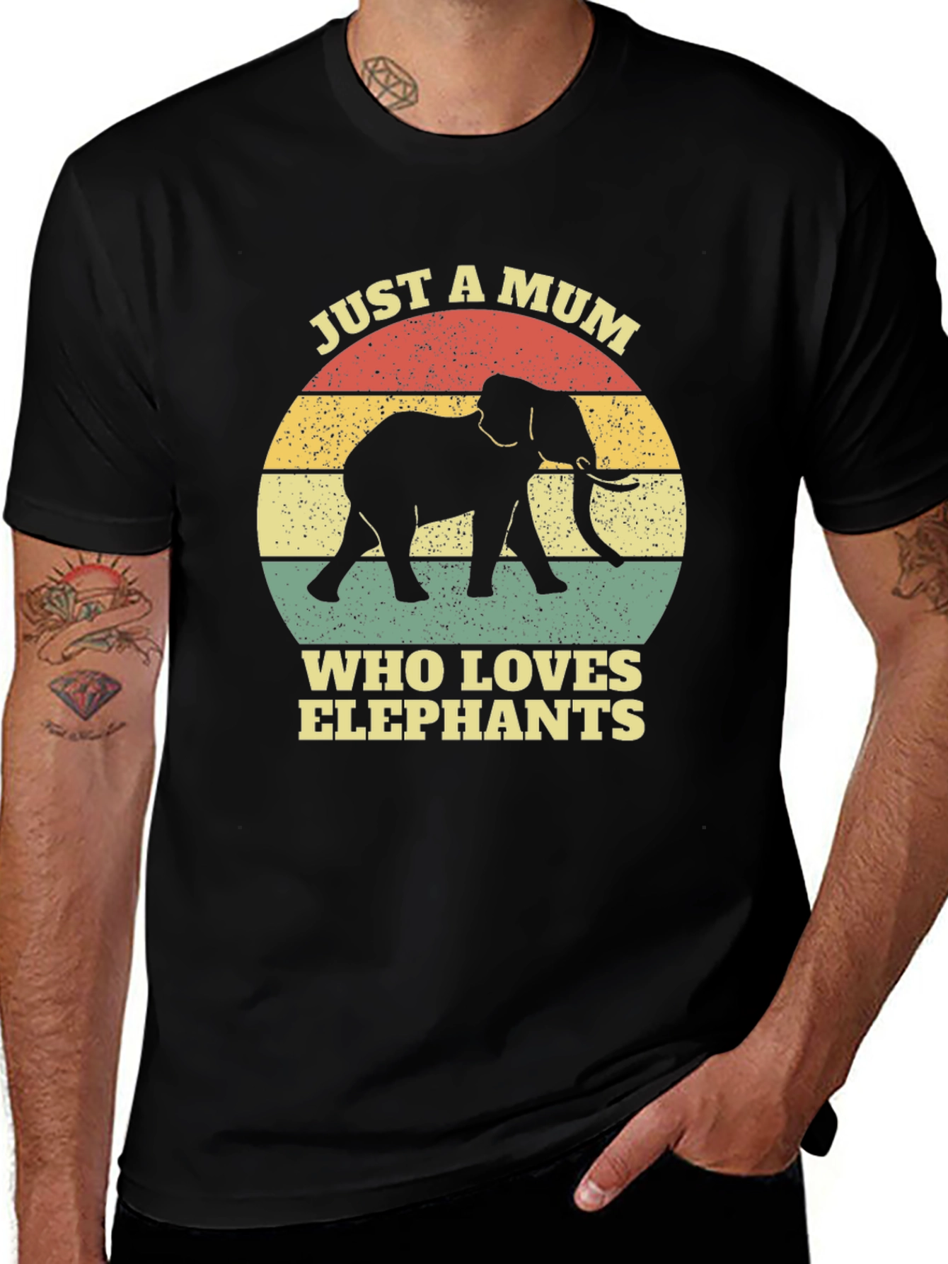 Variant 5 of Just a Mum Who Loves Elephants T-Shirt