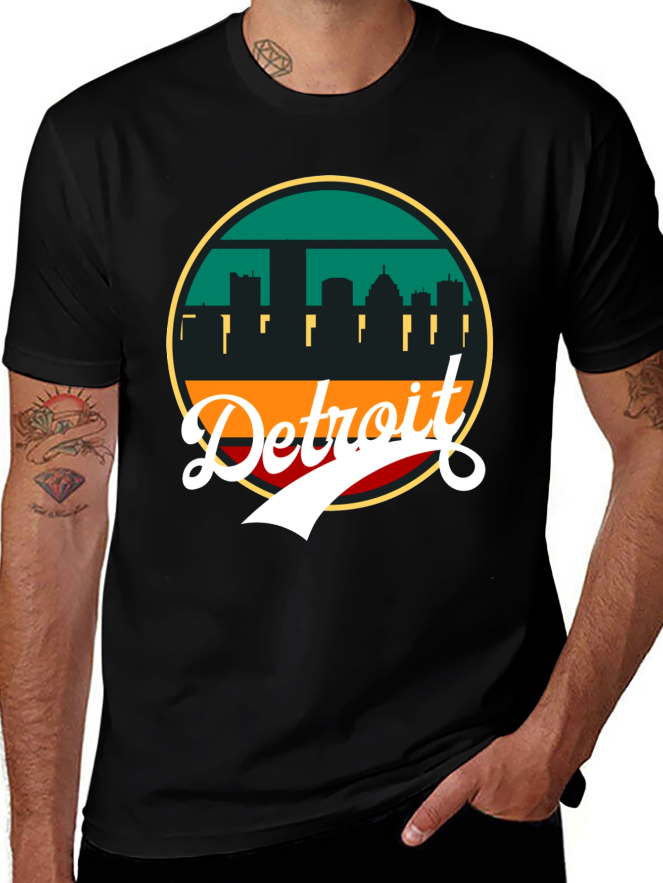 Detroit Skyline Graphic Tee - Urban Style