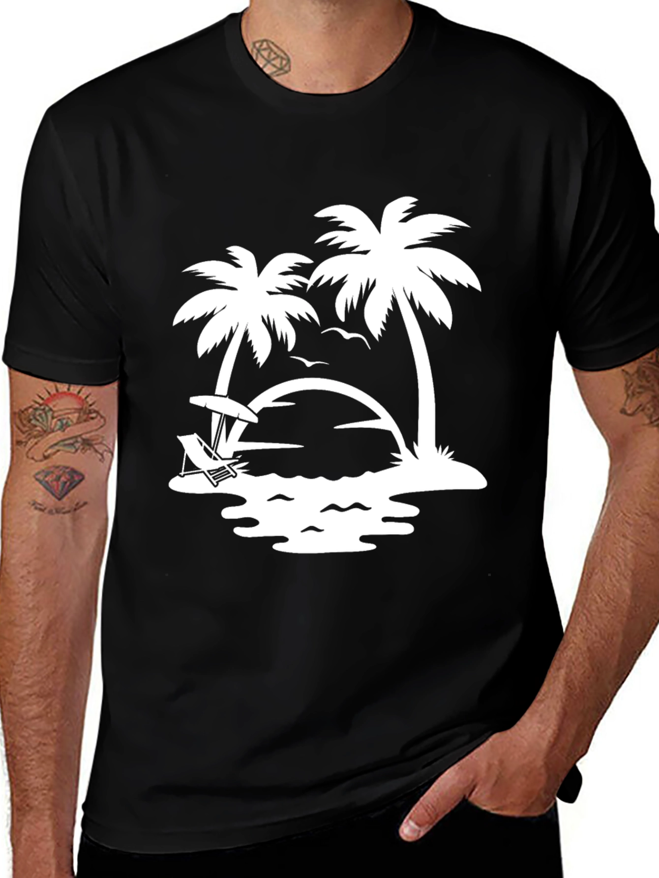 Variant 21 of Beach Scene Graphic T-Shirt