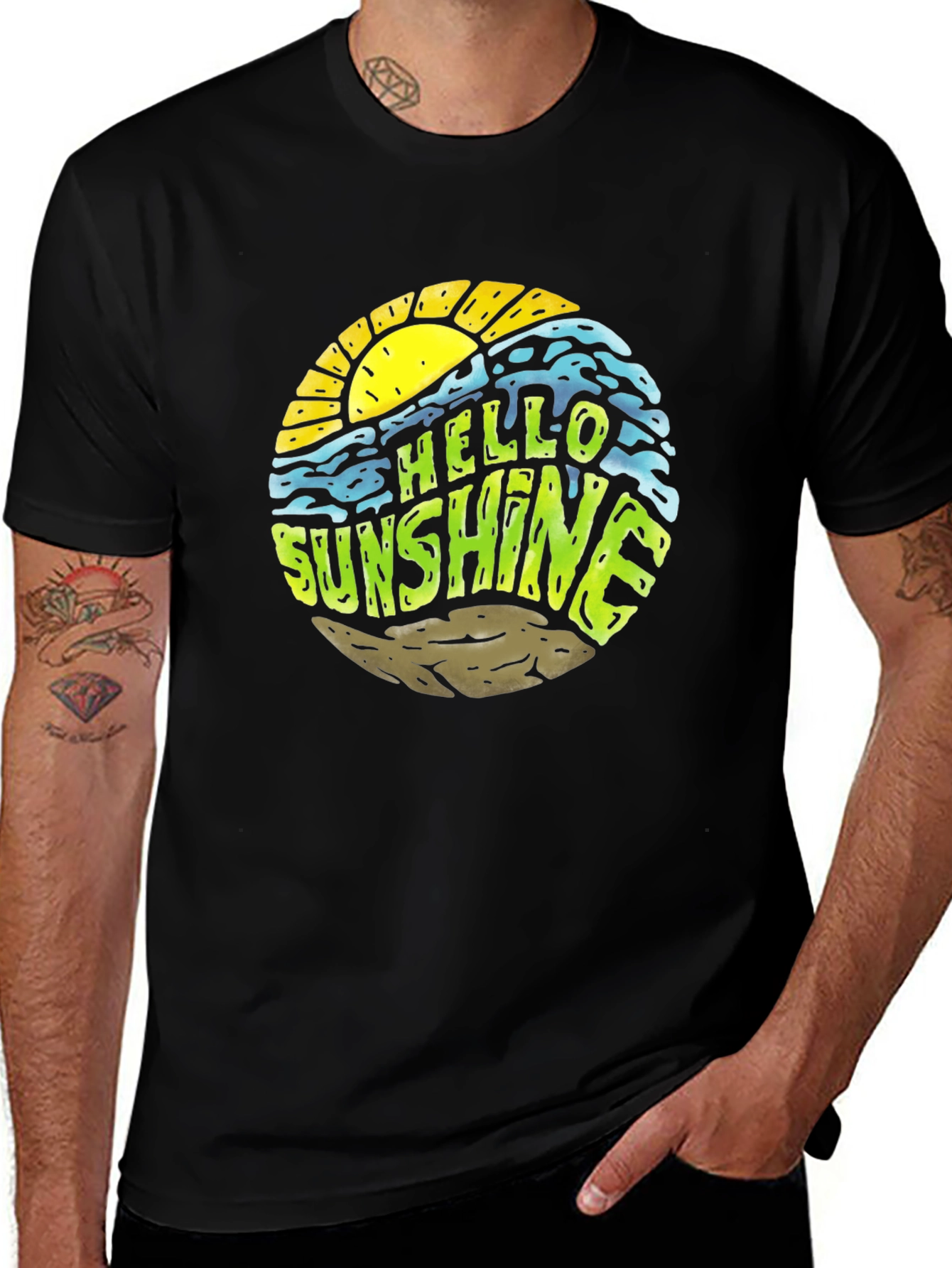 Variant 20 of Hello Sunshine Graphic Tee - Black