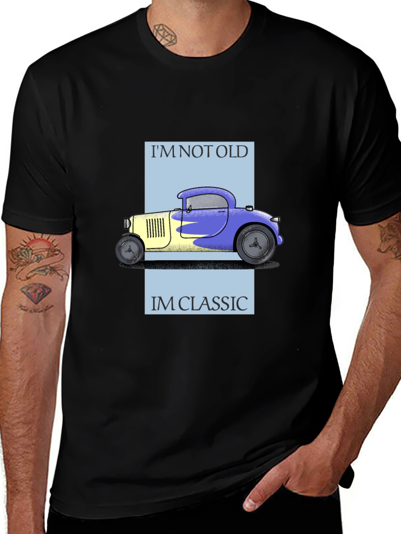 Variant 19 of Classic Car Graphic Tee - "I'm Not Old, I'm Classic"