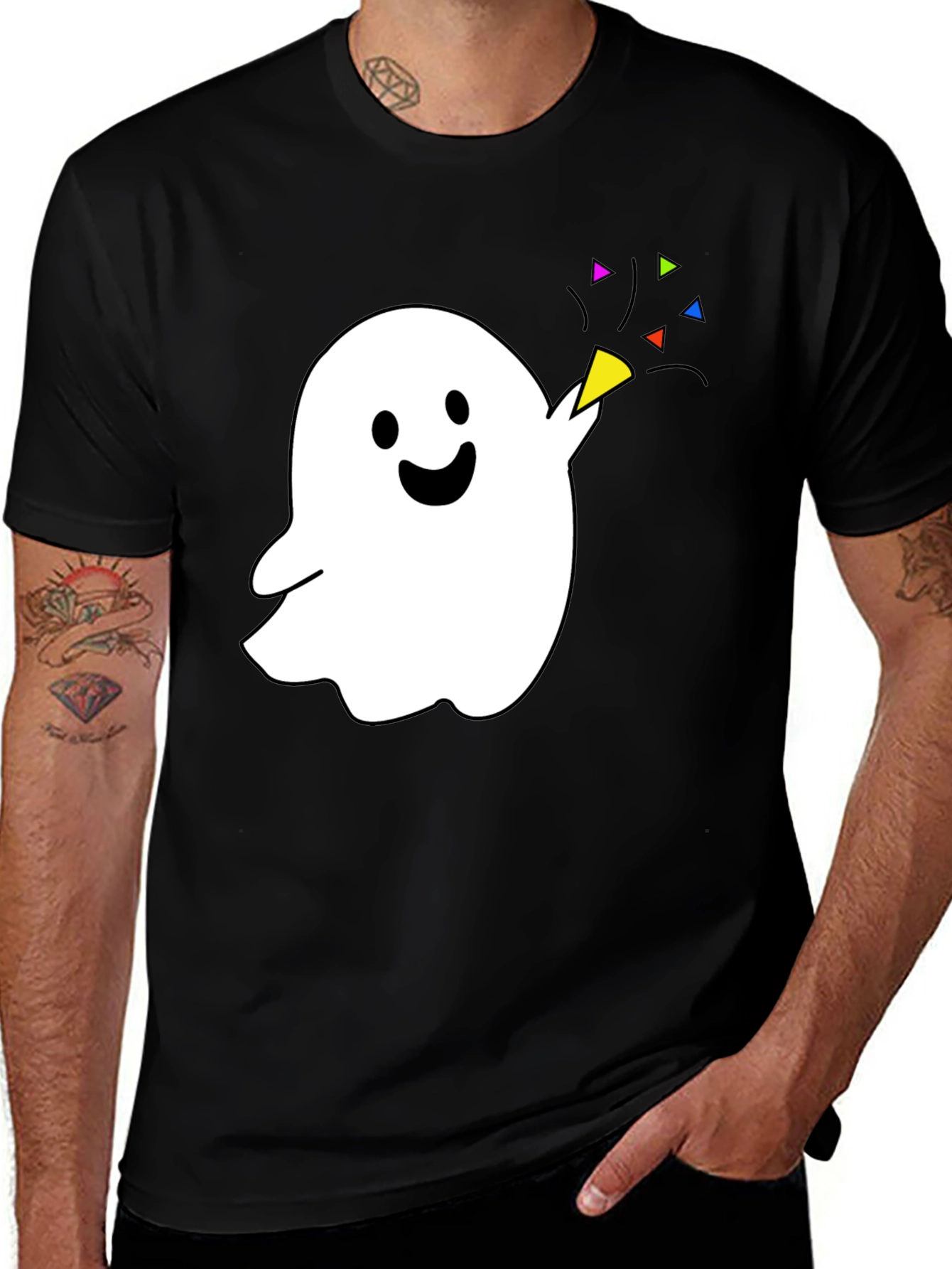 Variant 28 of Party Ghost Black T-Shirt