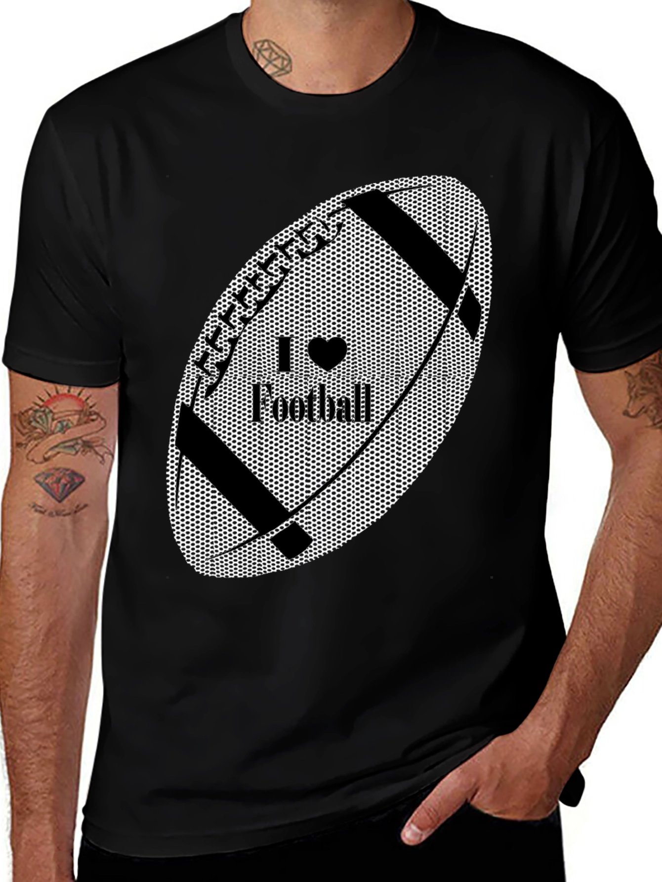 Variant 30 of I Love Football Graphic Tee