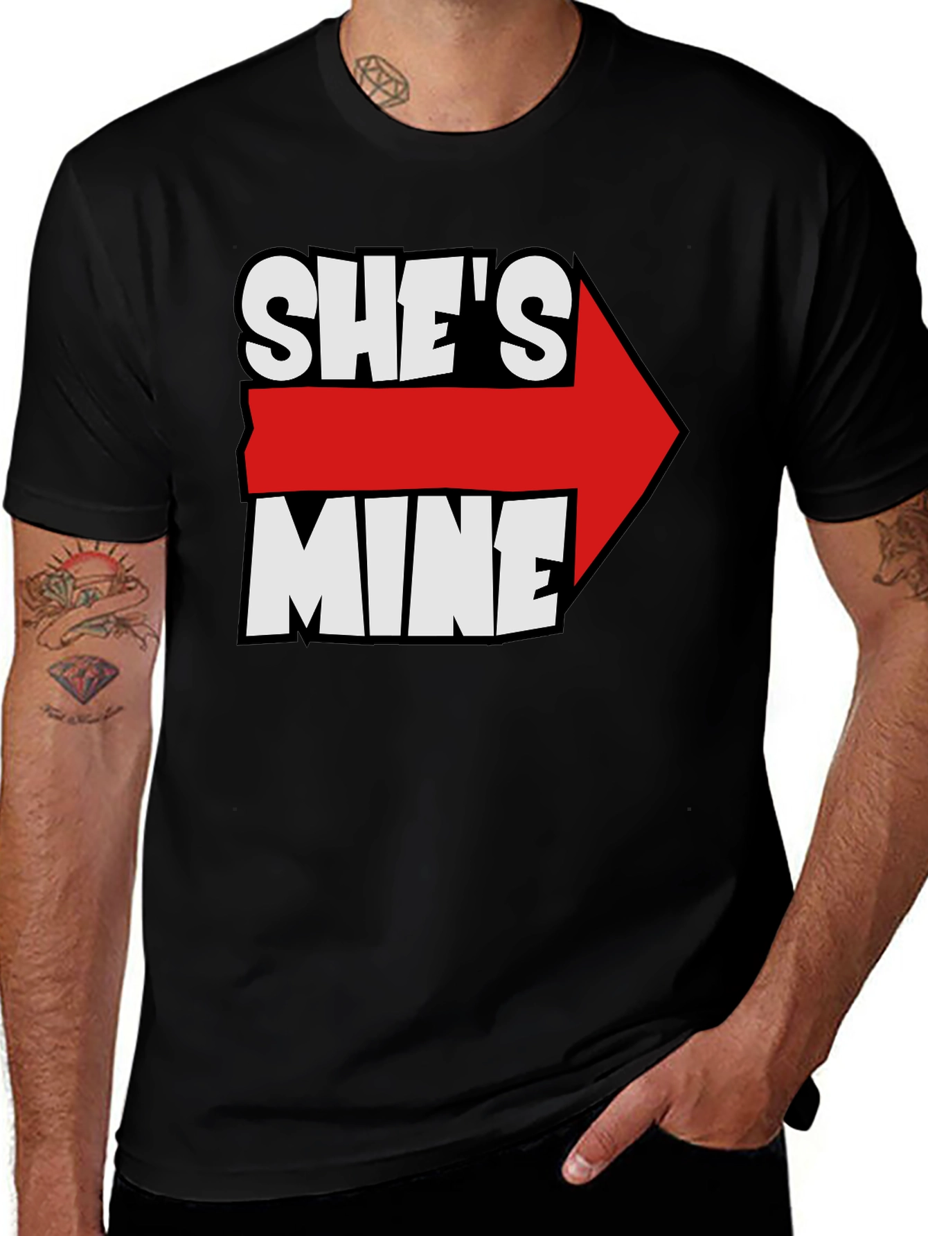 Variant 16 of She's Mine Arrow Novelty T-Shirt