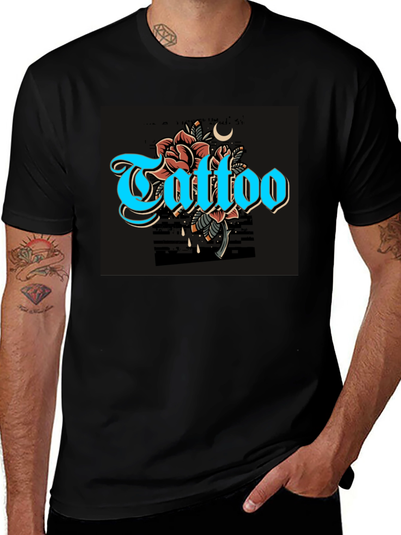 Variant 19 of Black Tattoo Graphic Tee - Stylish Streetwear