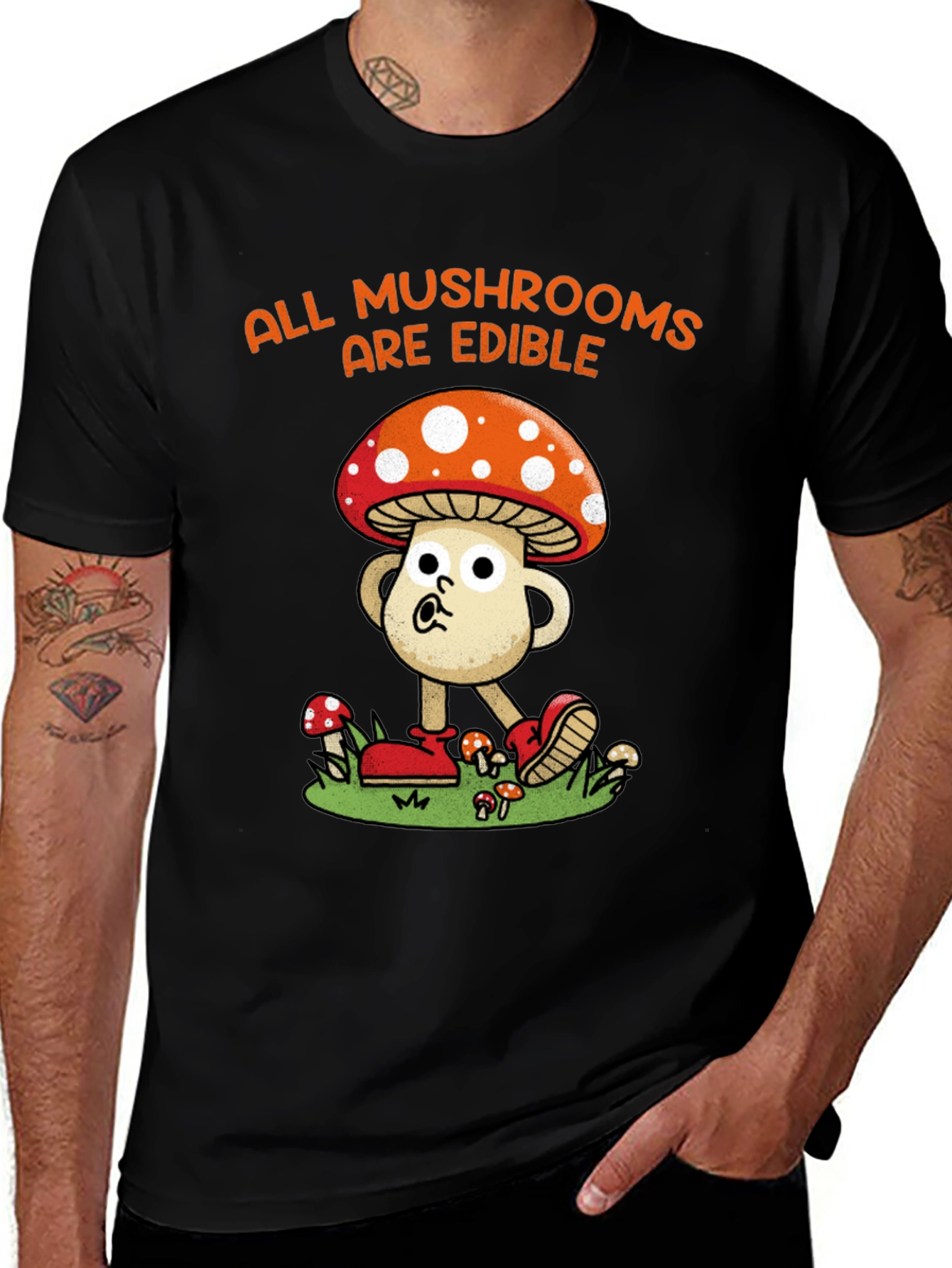 Variant 22 of Humorous Mushroom Edible T-Shirt