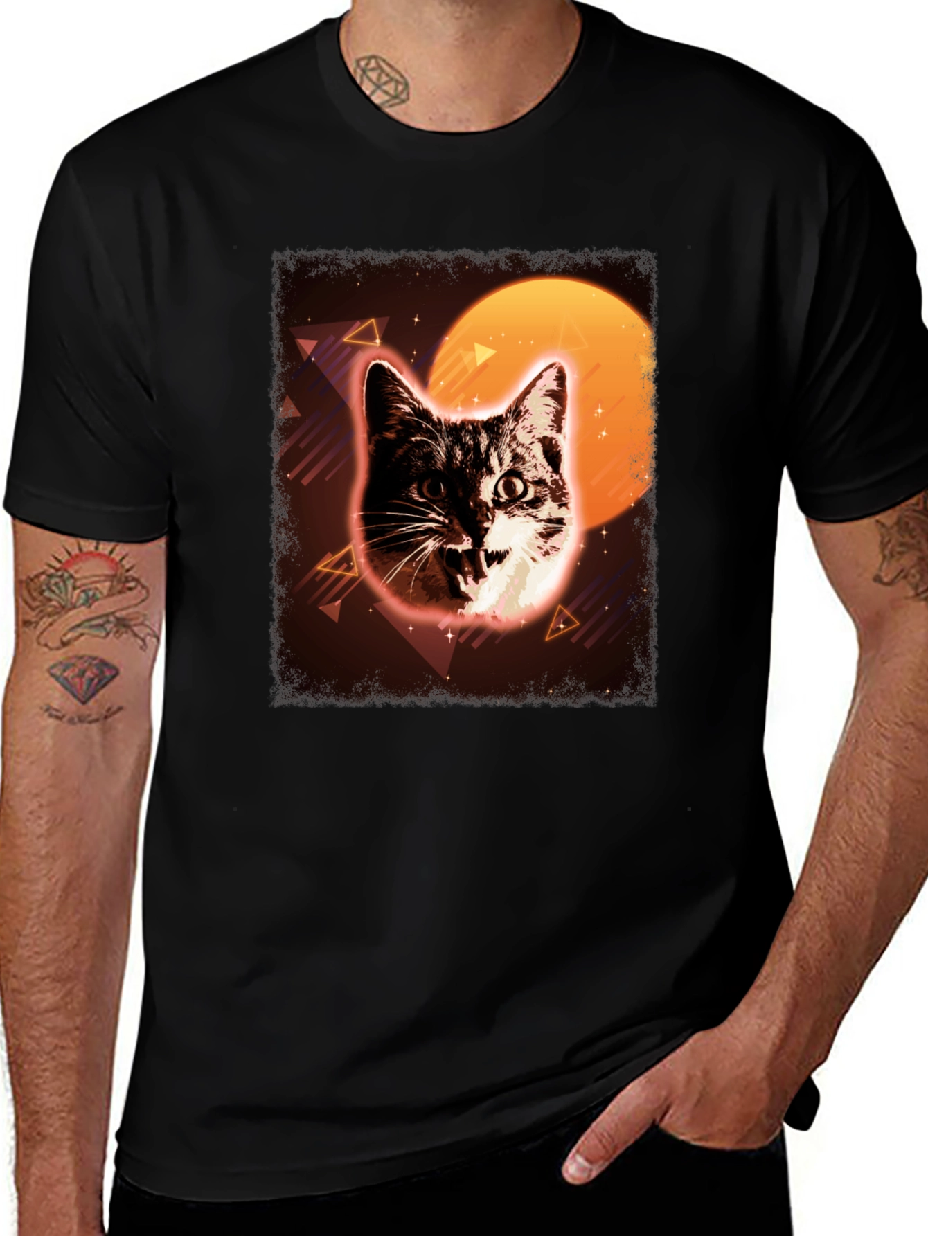Variant 25 of Retro Cat T-Shirt