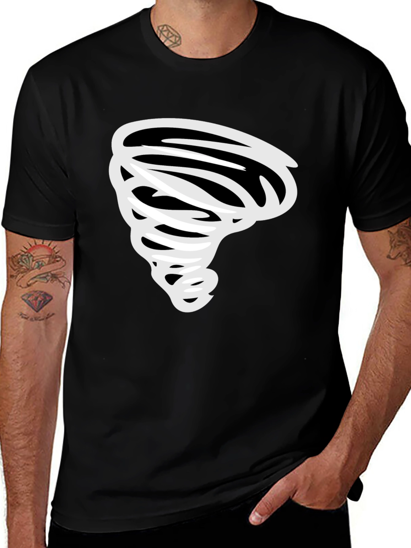 Variant 20 of Tornado Graphic Black Tee