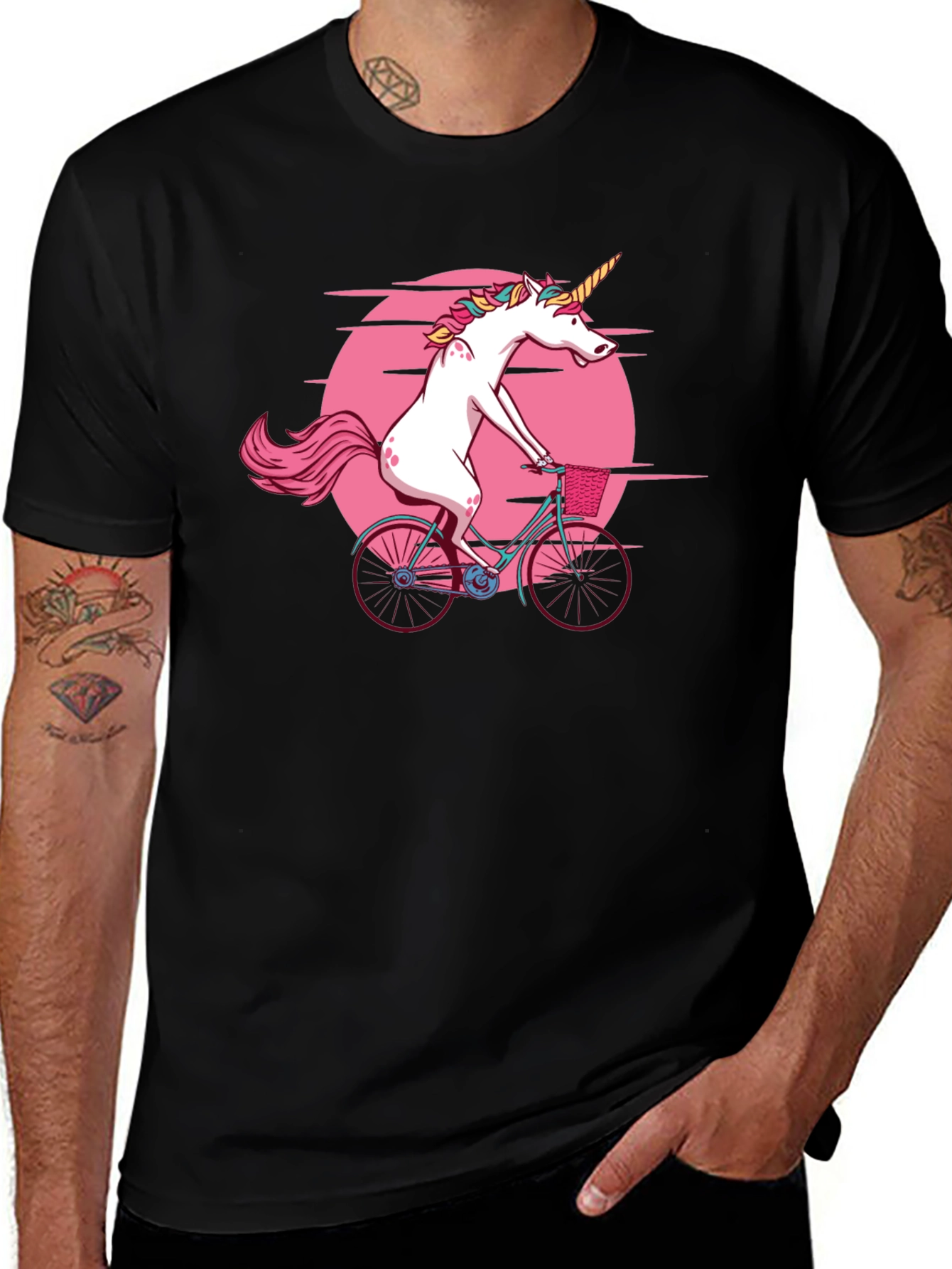 Variant 23 of Unicorn Bike Ride Graphic Tee