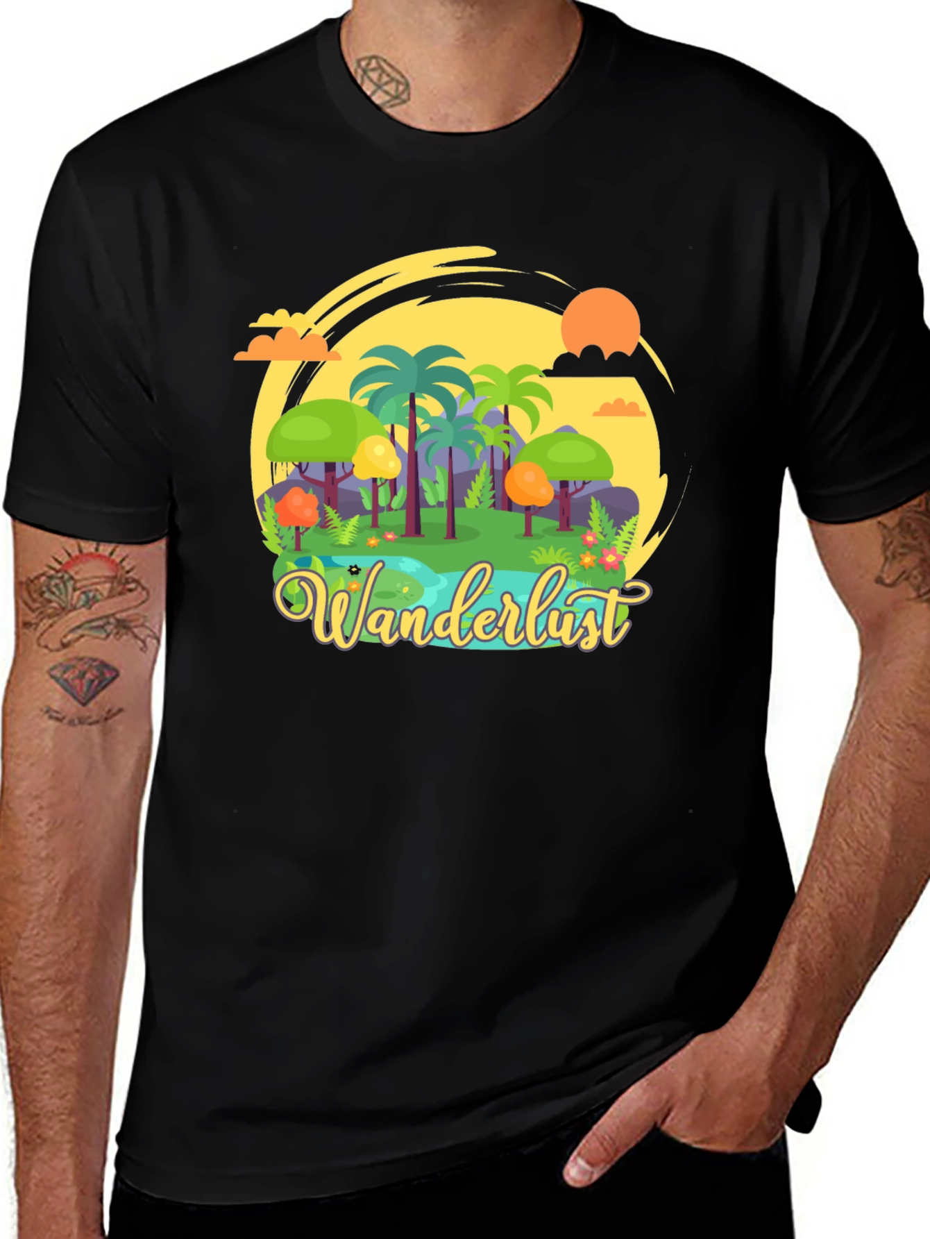 Variant 5 of Wanderlust Graphic T-Shirt - Adventure Awaits!