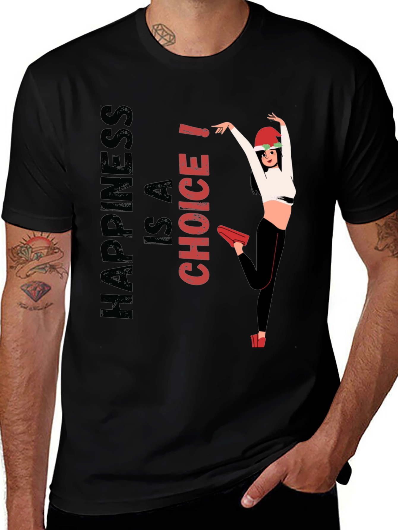 Variant 11 of Happiness is a Choice Christmas T-Shirt