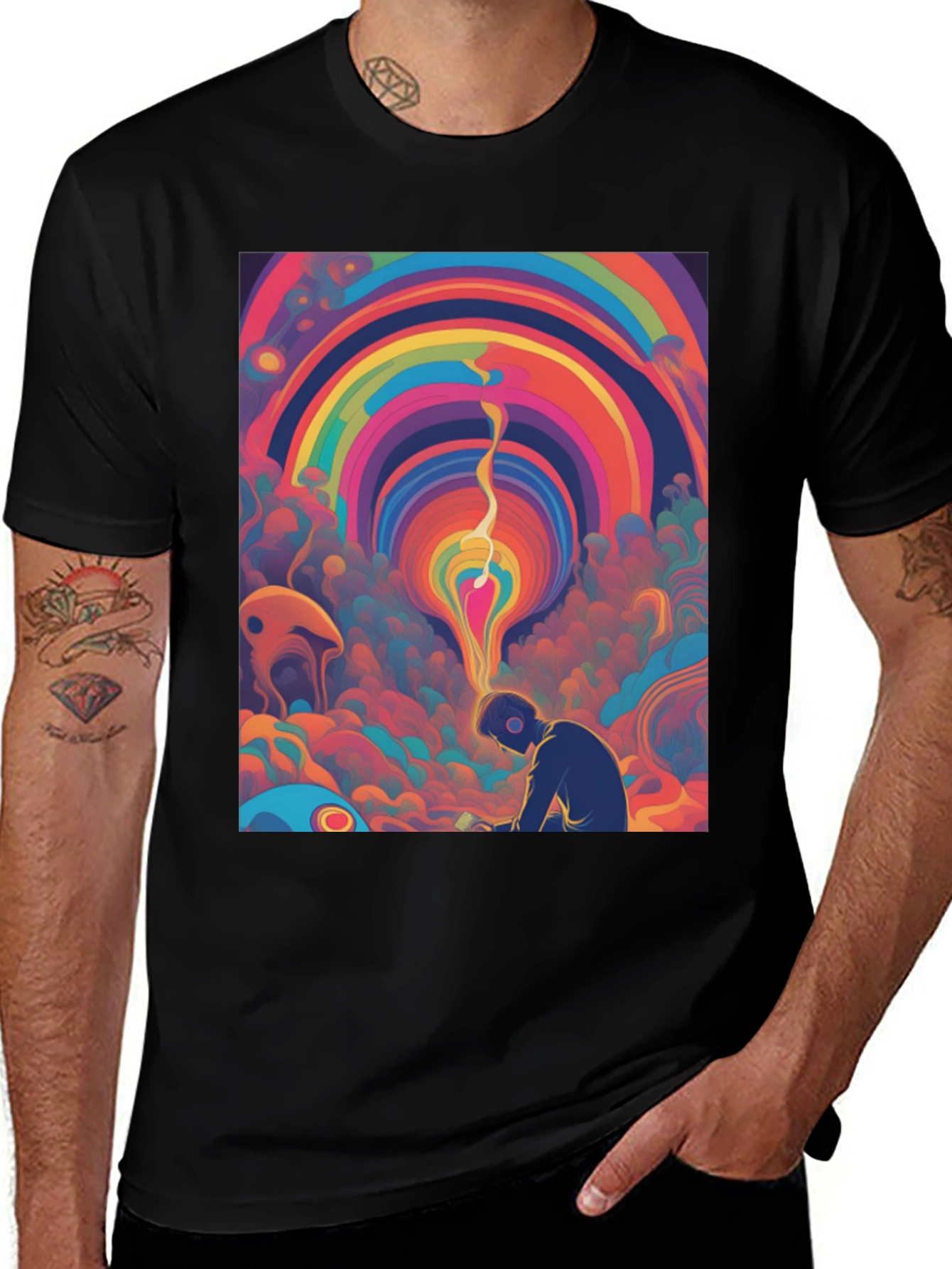 Variant 16 of Psychedelic Rainbow Music T-Shirt