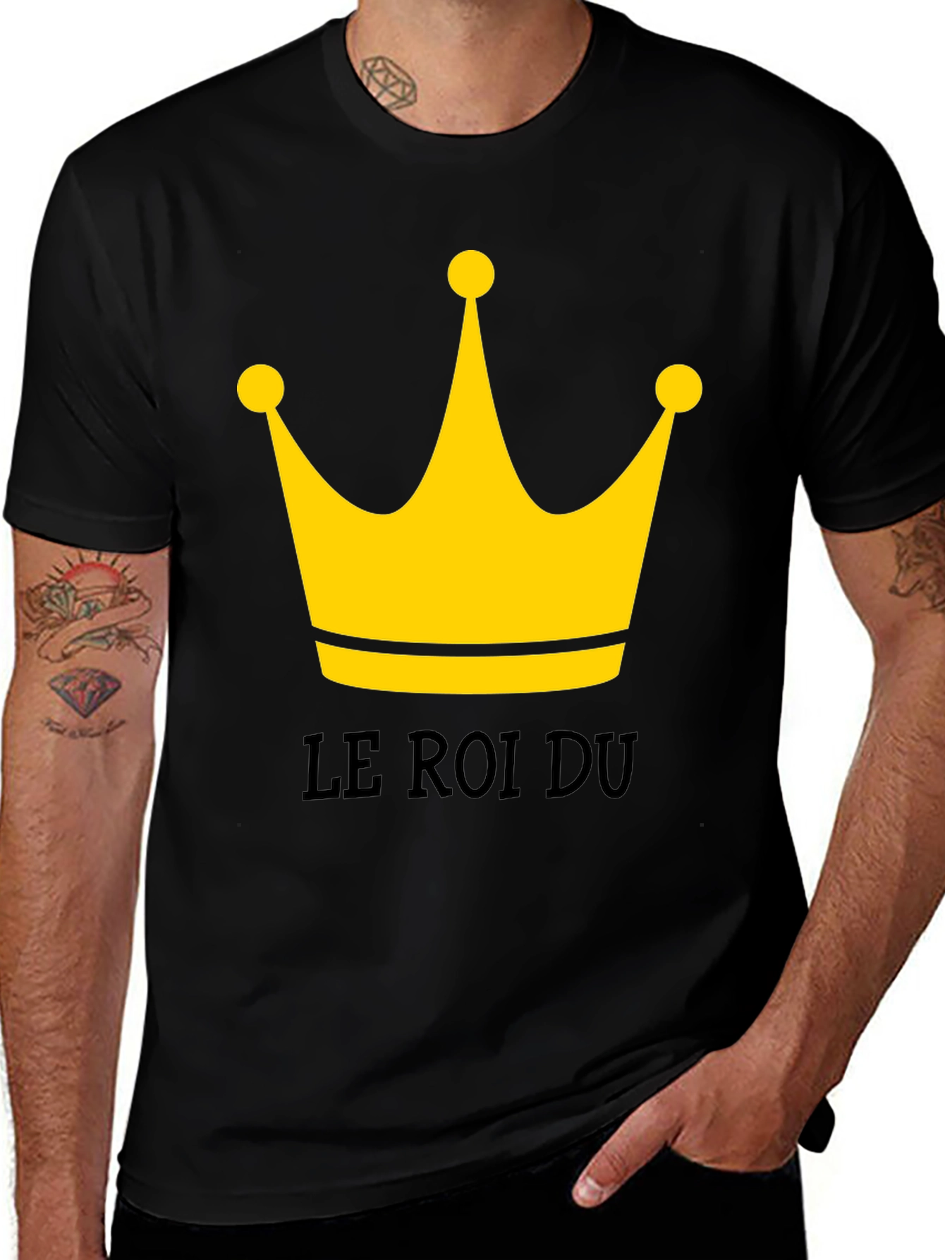 Variant 17 of Le Roi Du King Crown Graphic Tee - Black Cotton T-Shirt