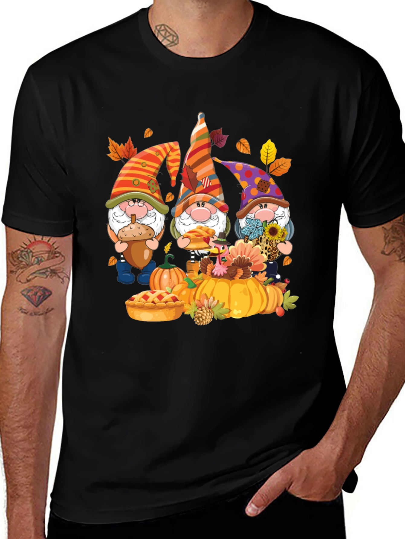 Variant 14 of Fall Gnomes T-Shirt - Pumpkin Patch Design