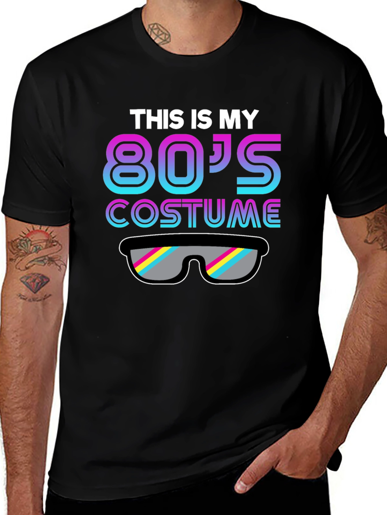 Variant 13 of 80's Costume Graphic T-Shirt - Retro Party Tee