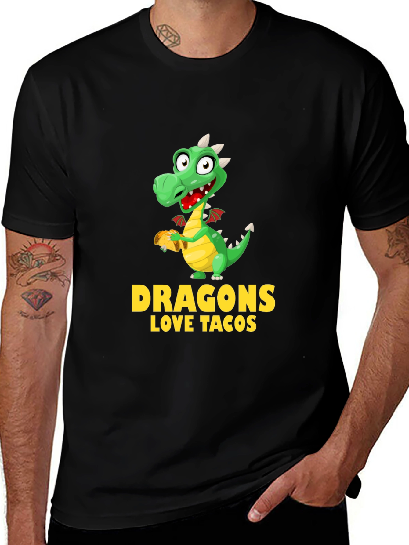 Variant 26 of Dragon Loves Tacos Graphic Tee