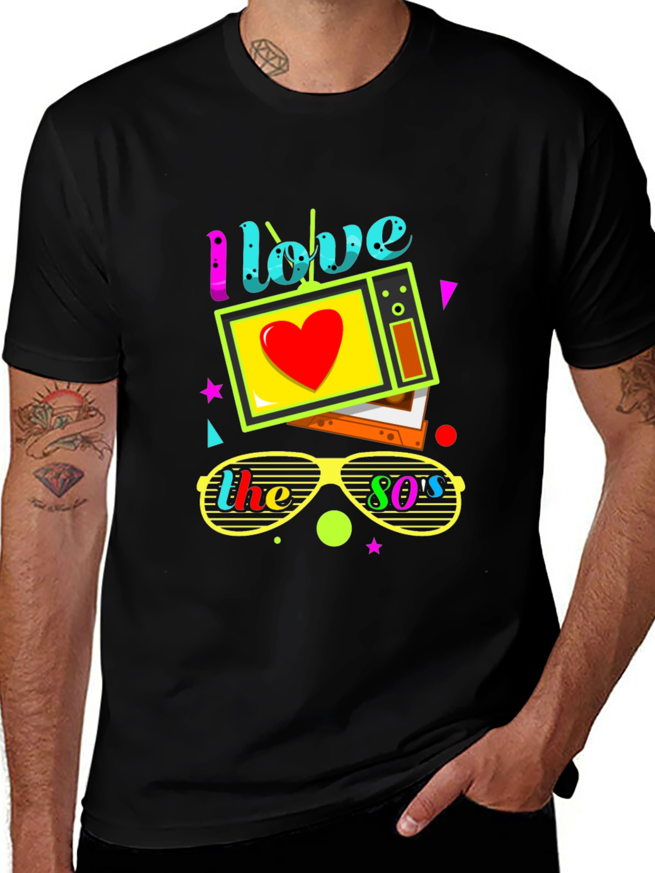 Variant 14 of I Love the 80's Graphic T-Shirt