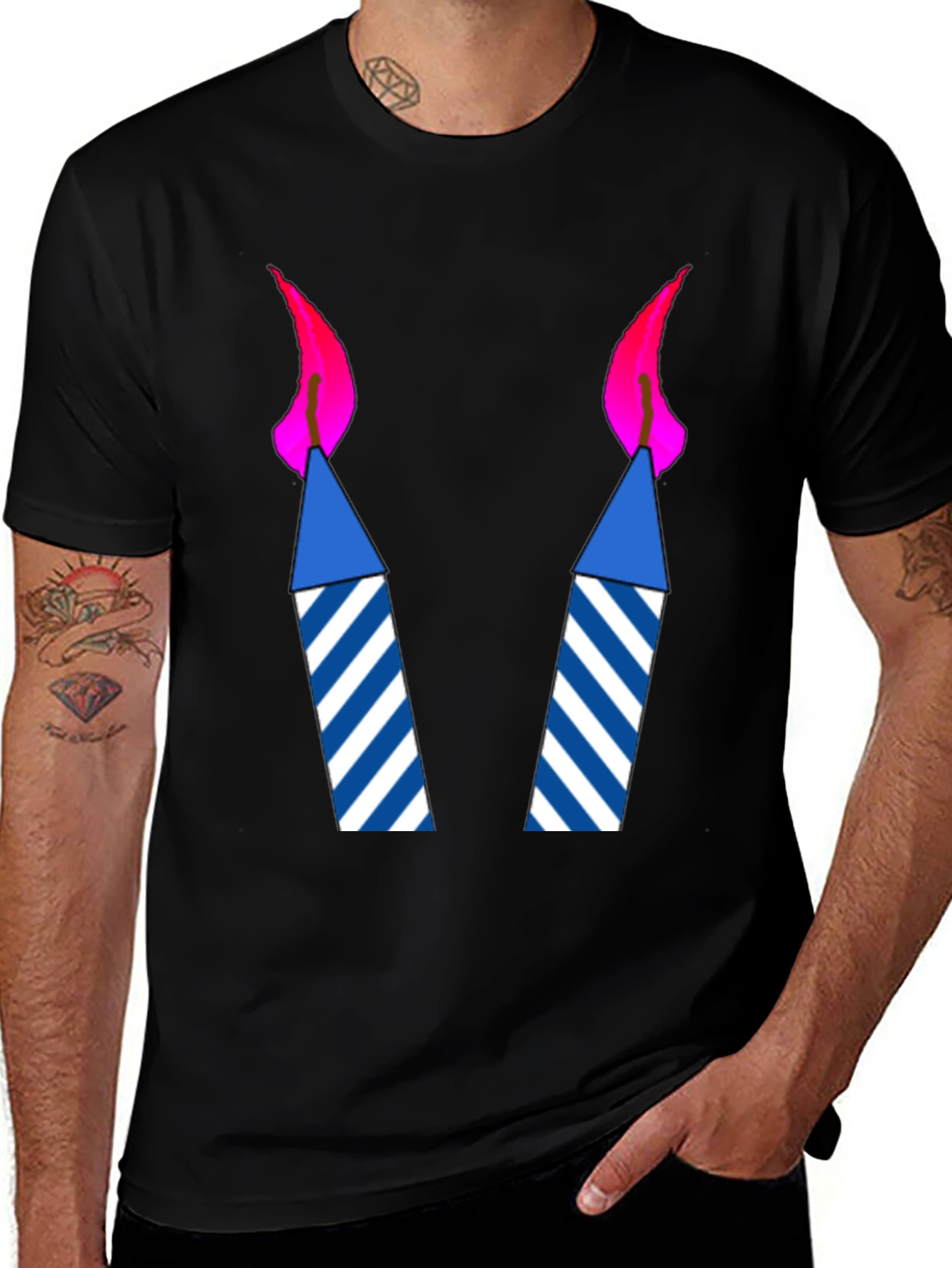 Variant 10 of Birthday Candles Graphic Tee - Celebration Shirt