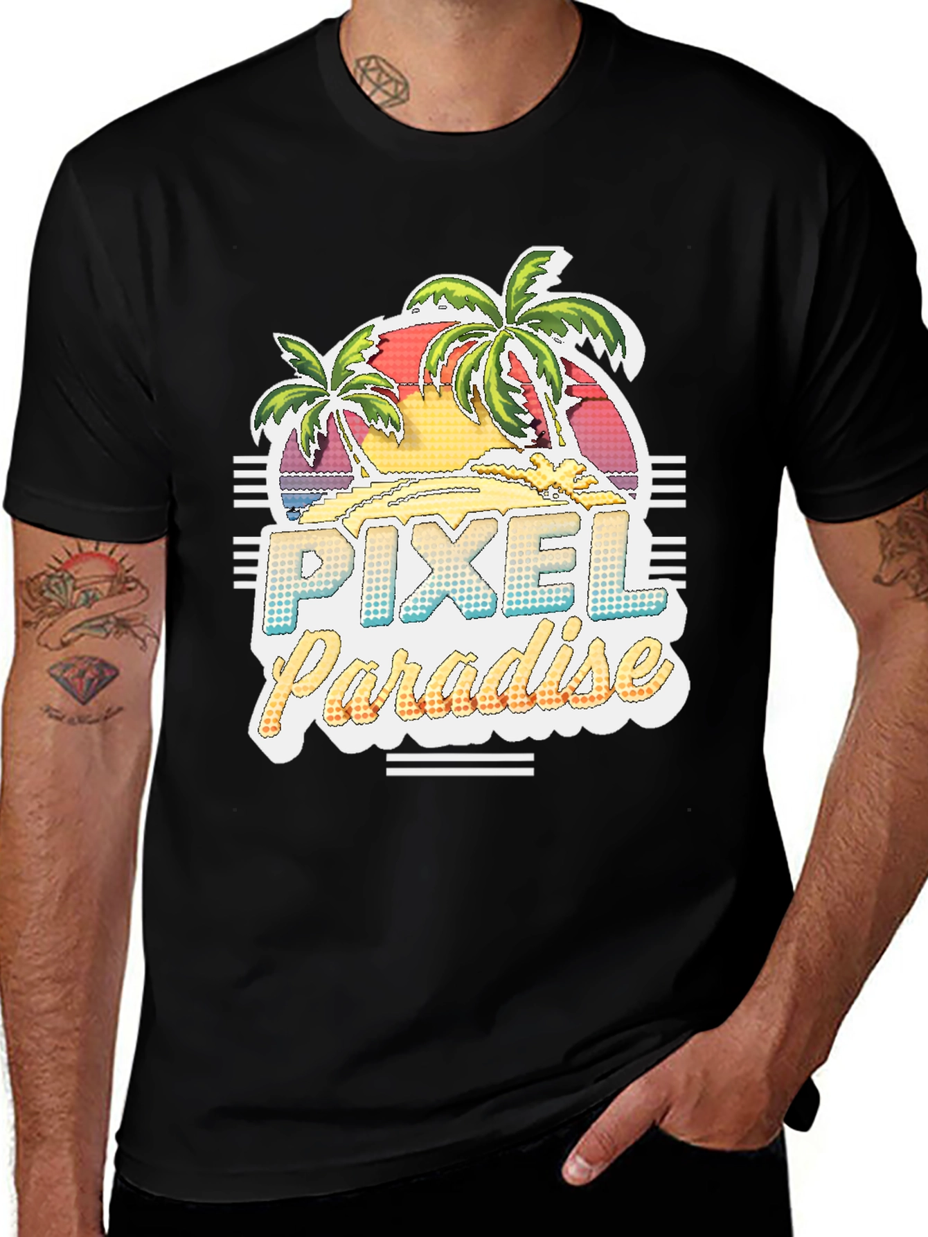 Variant 11 of Pixel Paradise Retro Graphic Tee