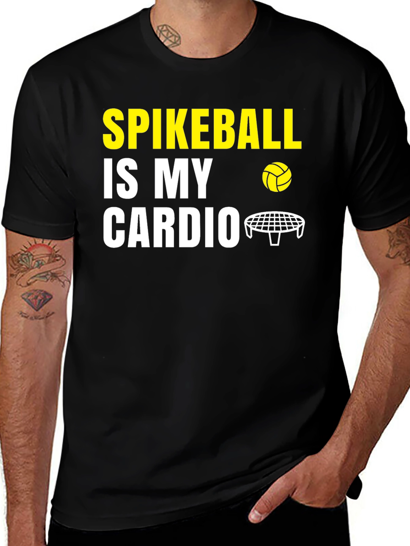 Variant 18 of Spikeball is My Cardio T-Shirt
