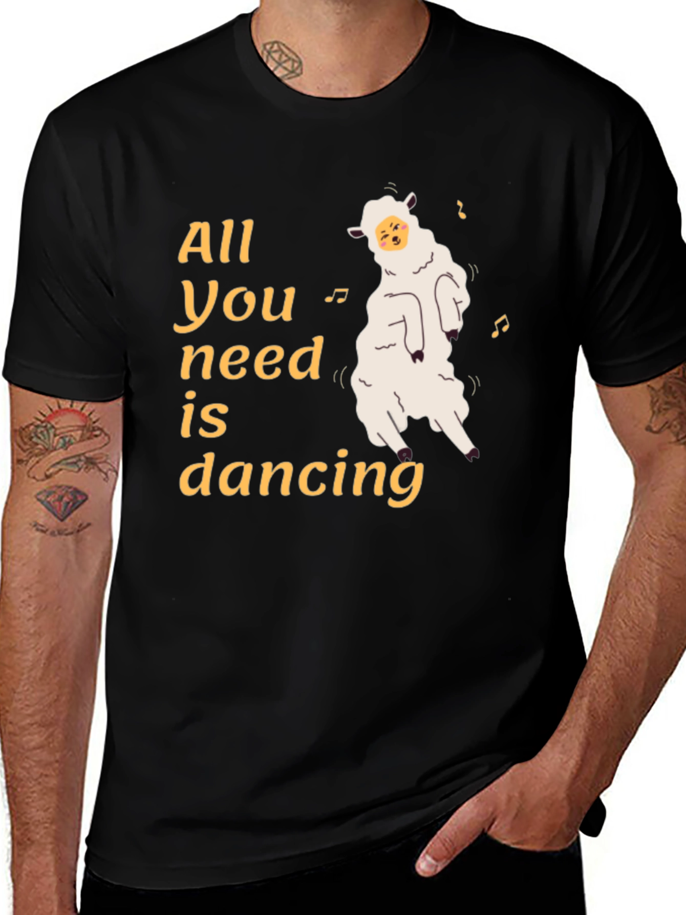 Variant 6 of Dancing Sheep Graphic T-Shirt