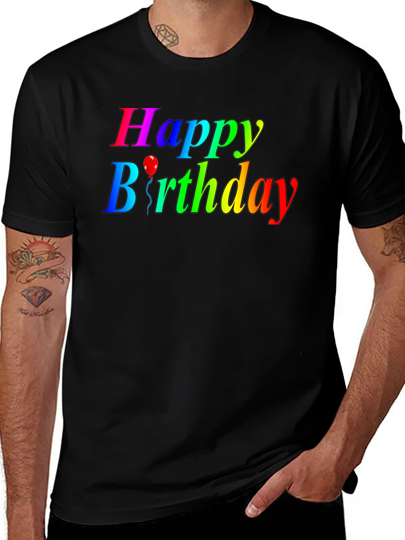 Variant 19 of Happy Birthday Rainbow T-Shirt
