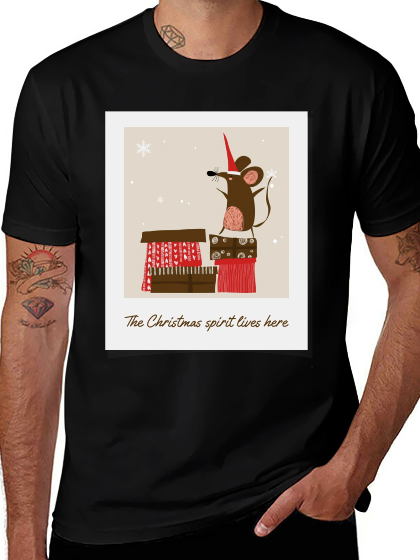 Festive Christmas Mouse T-Shirt
