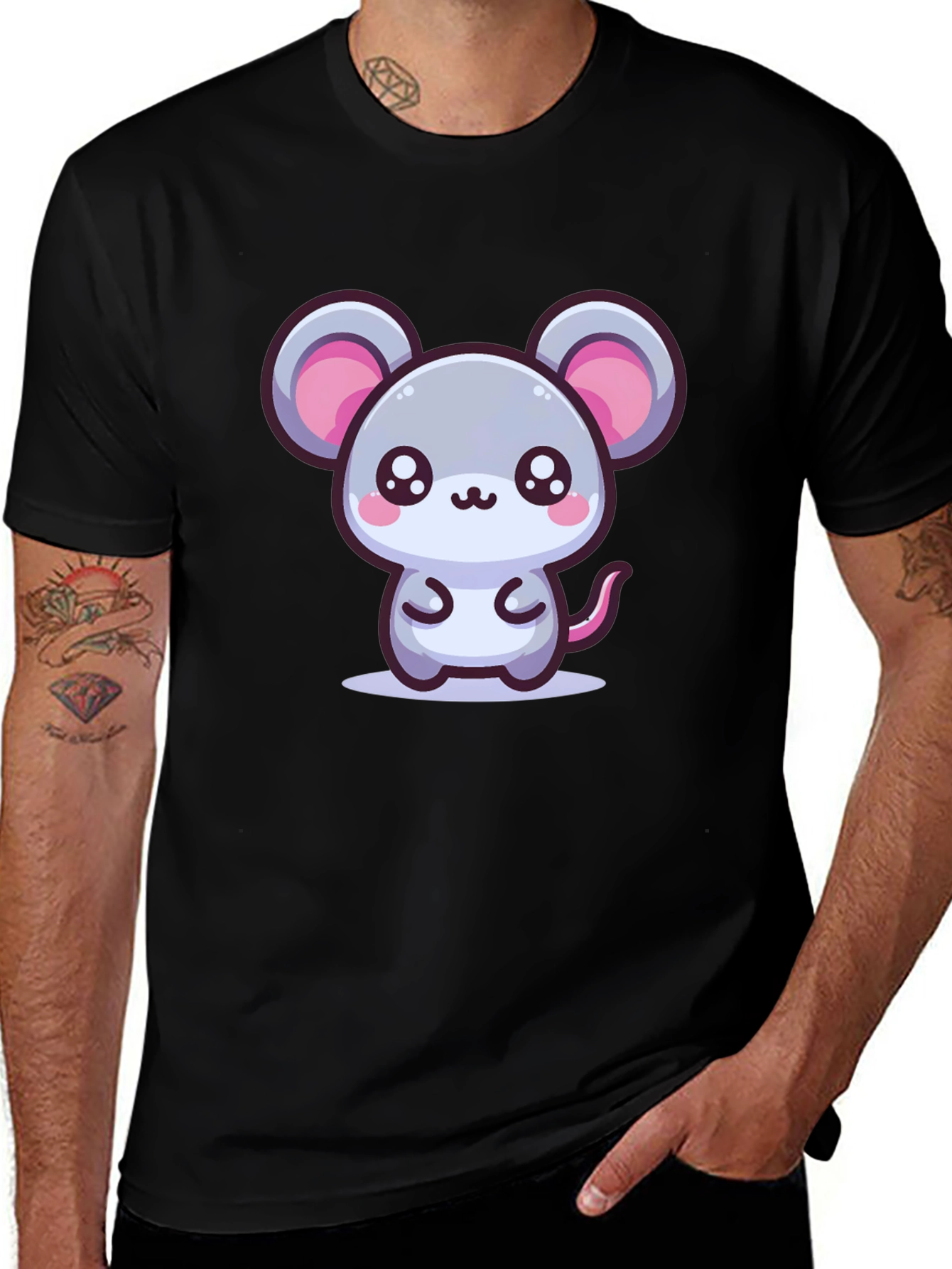 Variant 9 of Cute Mouse Graphic Tee - Kawaii Style