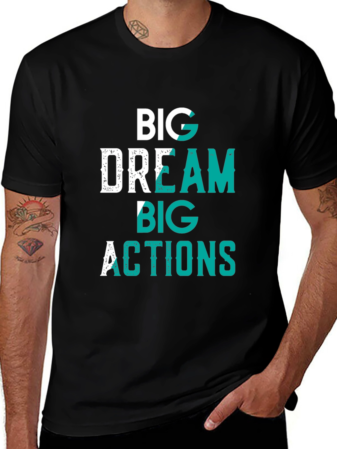 Variant 29 of Big Dream Big Actions Graphic Tee - Black