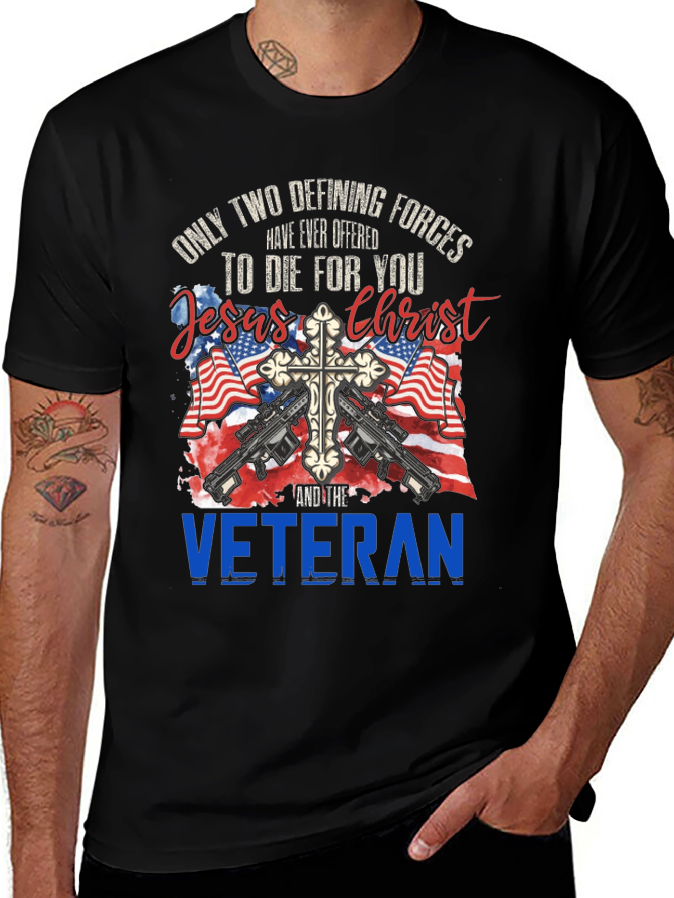 Variant 21 of Patriotic Veteran Graphic T-Shirt