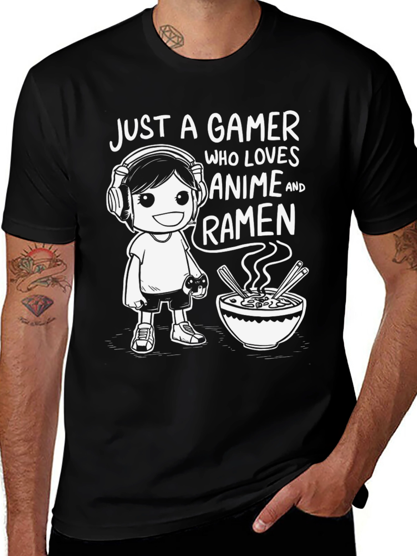 Variant 21 of Gamer Anime Ramen Graphic Tee