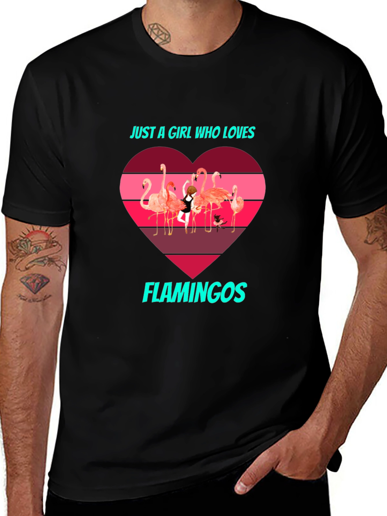 Variant 26 of Flamingo Lover T-Shirt - Just a Girl Who Loves Flamingos