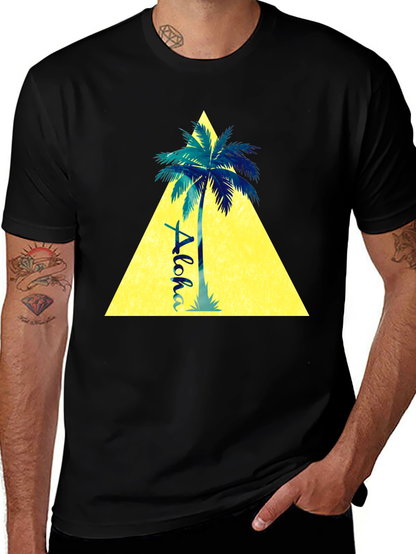 Variant 8 of Aloha Palm Tree Graphic Tee